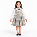 Abel & Lula 5509 Contrast Pinafore Dress Marzipan
