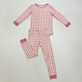Sweet Bamboo 2 Piece Pajama Set Pink Gingham