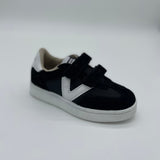 Victoria Millas Suede Double Velcro Sneaker Black