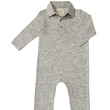 Me & Henry Kingston Polo Romper Heathered Green