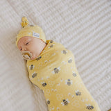 Copper Pearl Honeycomb Knit Swaddle Blanket