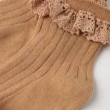 Rylee + Cru Lace Trim Socks 2 Pack Fawn/Midnight