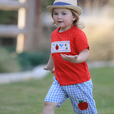 Rylee Faith Back To School Top & Short Set Red