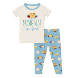 Kickee Pants Graphic Tee Pajama Set Seaside Breakfast in Bed