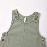 Rylee + Cru Odette Overall Dress Dark Sage