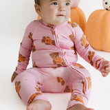 In My Jammers Polka Dot Little Boo Bear Zipper Romper