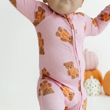 In My Jammers Polka Dot Little Boo Bear Zipper Romper