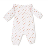 Angel Dear Long Sleeve Petal Ruffle Romper Petite Pointe Fleur