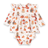 Tesa Babe Pumpkin Patch Skirted Bodysuit