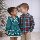 Be Girl A Vintage Noel Buttondown Top Holiday Plaid - Pre Order