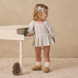 Quincy Mae Bow with Clip Set of 3 - Cloud, Blue Gingham, Dusty Rose