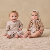Quincy Mae Eden Romper Blue Gingham