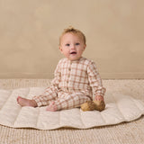 Quincy Mae Woven Jumpsuit Rustic Plaid