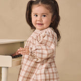 Quincy Mae V Smocked Dress Rustic Plaid