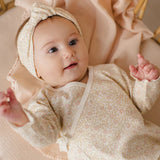 Quincy Mae Wrap Top + Footed Pant Set Primrose