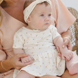 Quincy Mae Pointelle Skirted Bodysuit Petit Fleur