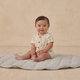 Quincy Mae Short Sleeve Woven Romper Birds