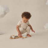 Quincy Mae Bamboo Short Sleeve Pajama Set Oat Gingham