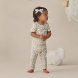 Quincy Mae Bamboo Short Sleeve Pajama Set Blue Floral