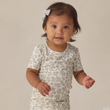 Quincy Mae Bamboo Short Sleeve Pajama Set Blue Floral