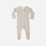Quincy Mae Bamboo Zip Footie Wildflower