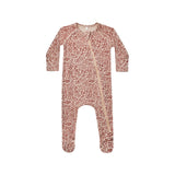 Quincy Mae Bamboo Zip Footie Flower Field