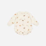 Quincy Mae Crewneck Bubble Romper Cats