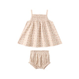 Quincy Mae Smocked Tank + Bloomer Set Strawberries