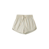 Quincy Mae Boys Swim Short Blue + Butterscotch Stripe