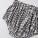 Quincy Mae Mia Top + Bloomer Set Midnight Gingham