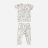 Quincy Mae Bamboo Short Sleeve Pajama Set Blue Floral