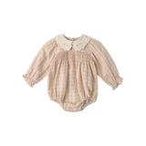 Quincy Mae Callie Romper Pink Plaid