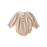 Quincy Mae Callie Romper Pink Plaid