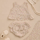 Quincy Mae Ruffled Tulip Top & Bloomer Set Dahlia