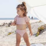 Quincy Mae Zippy Two Piece Melon Check