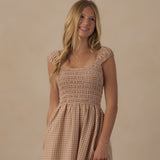 Rylee + Cru Teen Jess Dress Fawn Gingham