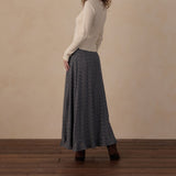 Rylee + Cru Women's Button Slit Skirt Heart Ditsy