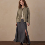 Rylee + Cru Women's Button Slit Skirt Heart Ditsy