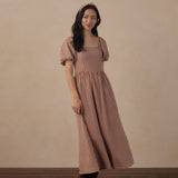Rylee + Cru Women's Keyara Dress Brick Check