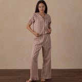 Rylee + Cru Teen Ruffle Pajamas Candy Cane Lane