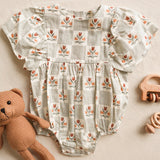 Rylee + Cru Kalea Romper Garden Grid