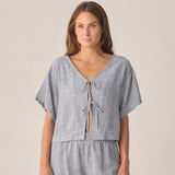 Rylee + Cru Womens Juniper Set Marine Gingham