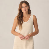 Rylee + Cru Women's Crochet Tank Mini Dress Natural