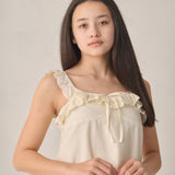 Rylee + Cru Ida Mini Dress Ivory Teen