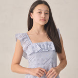 Rylee + Cru Bianca Mini Dress Periwinkle Teen