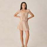 Rylee + Cru Teen Rylan Top Cherry Check