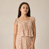 Rylee + Cru Teen Rylan Top Cherry Check