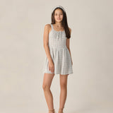 Rylee + Cru Teen Primrose Mini Dress Light Blue Plaid