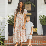 Rylee + Cru Perry Short Light Blue Plaid