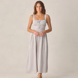 Rylee + Cru Womens Primrose Maxi Dress Light Blue Plaid